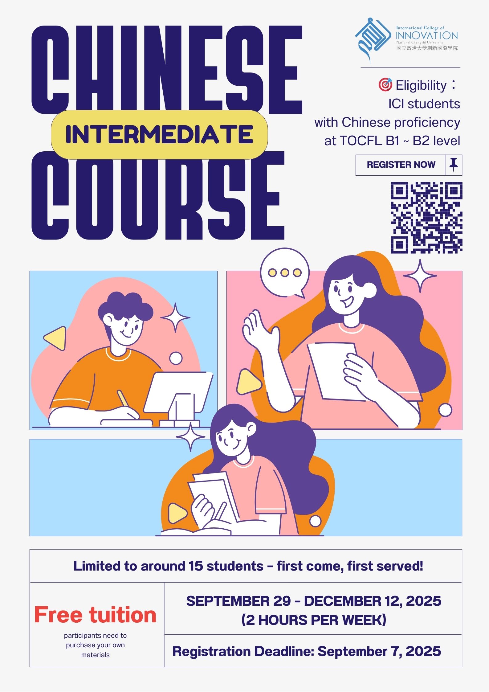 Registration Open – Free Intermediate Chinese Course! 